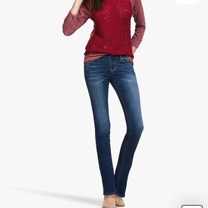 Lucky Brand Blue Brooke Straight Jeans with Premium Stretch